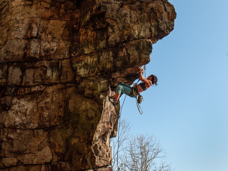 Rock climbing at Denny Cove